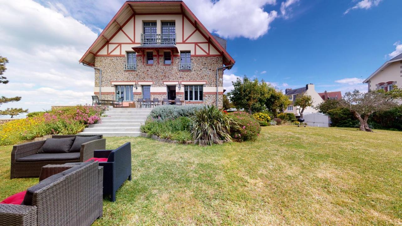 Les Roches Grises, Luxueuse Villa Face Mer, 4Etoiles, Spa Et Jardin Panoramique, Societe La Clef Decamp Granville Exterior photo