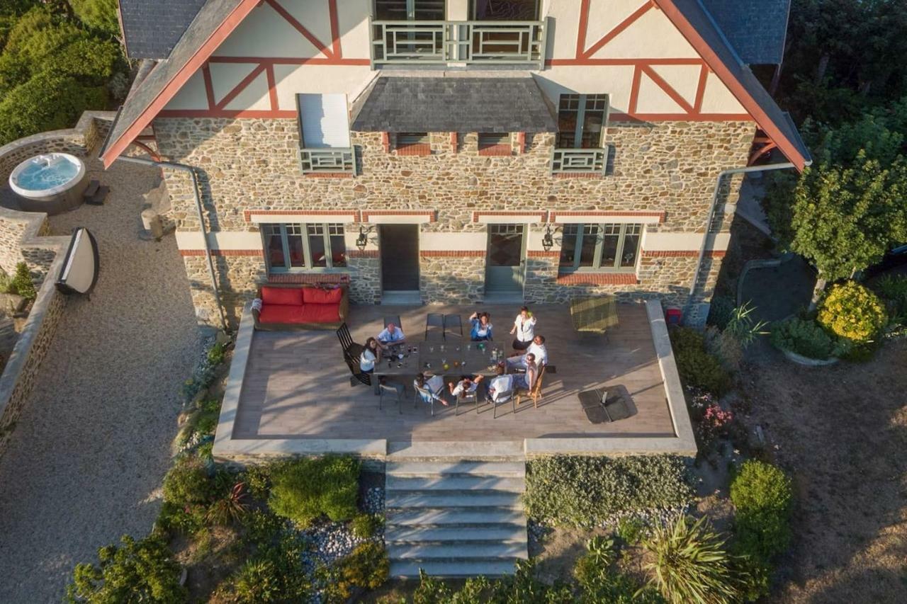 Les Roches Grises, Luxueuse Villa Face Mer, 4Etoiles, Spa Et Jardin Panoramique, Societe La Clef Decamp Granville Exterior photo
