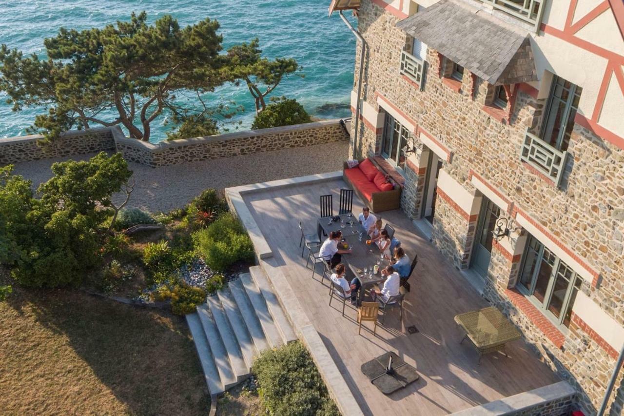 Les Roches Grises, Luxueuse Villa Face Mer, 4Etoiles, Spa Et Jardin Panoramique, Societe La Clef Decamp Granville Exterior photo