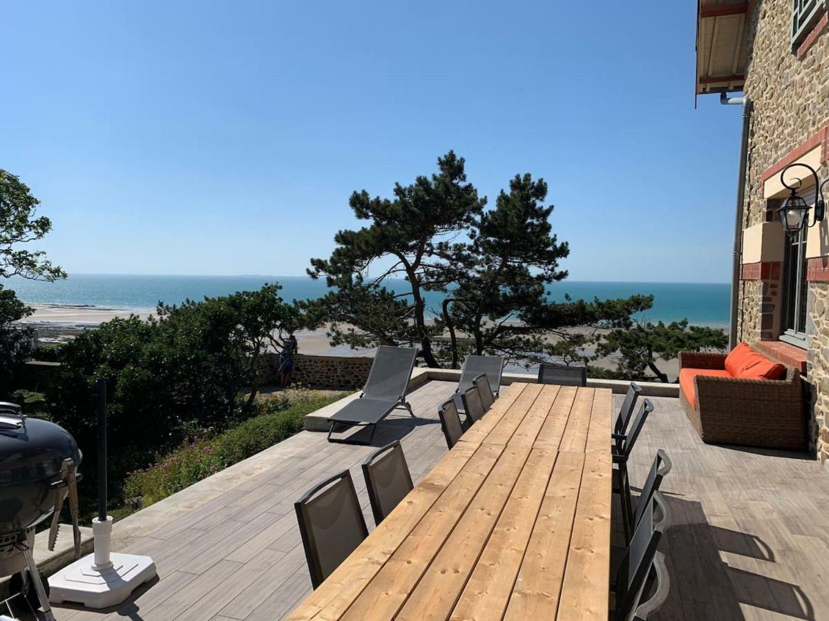 Les Roches Grises, Luxueuse Villa Face Mer, 4Etoiles, Spa Et Jardin Panoramique, Societe La Clef Decamp Granville Exterior photo